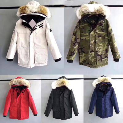 China E08 Canada High Quality Windproof Parka Men's Warm Goose Down Jacket Original Man Logo Coat for sale