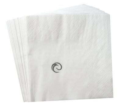 China Customized logo soft and gentle full embossing 1/4 fold paper napkin napkin tissue paper cocktail napkin for sale