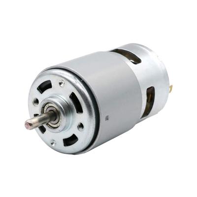 China YouQi DC 12V-24V 10000RPM 755 Large Micro Torque High Power DC Motor 775 Totally Enclosed Brushed Motor for sale