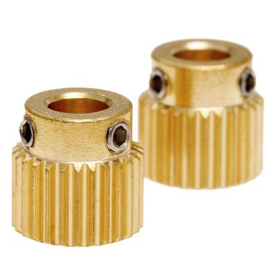 China YouQi 3D Printer Accessories Brass Extruder Wheel Drive Gear 26 40 Teeth For MK7 MK8 Extruder for sale