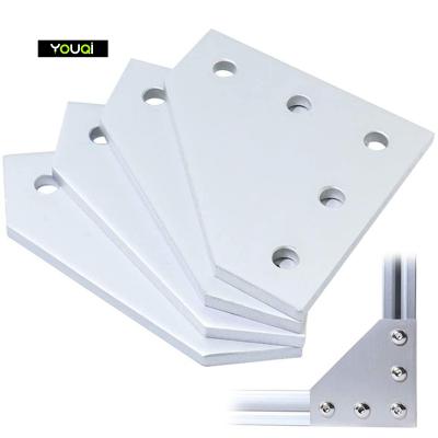 China YouQi Aluminum Profile 5 Series L Shape Plate 2020 Hole Joining Bracket Outside Right Angle Joint Board Connection Plate Corner Bracket for sale