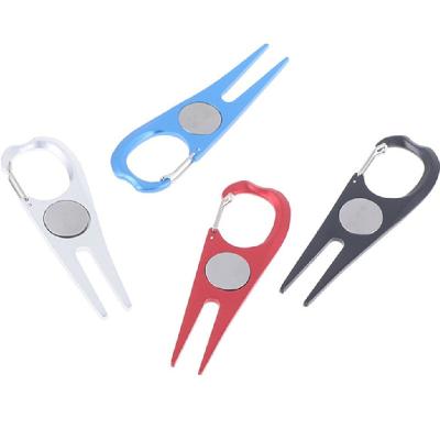 China Hot Sale Premium Quality Custom Durable Type Portable Golf Divot Repair Tool Throwing Fork Tool for sale