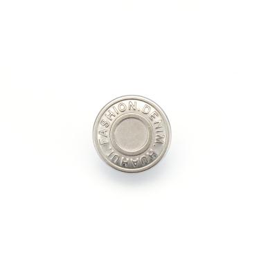 China OEM Nickel Free Logo Engraved Jean Button Custom Made For Clothes Metal Botones Zinc Alloy Button for sale