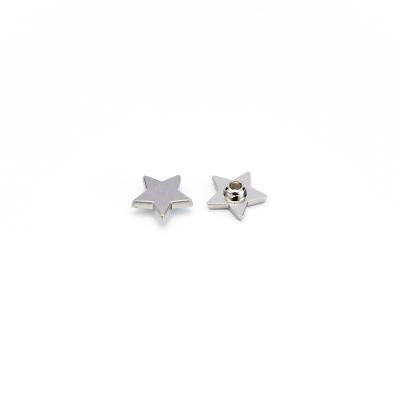 China High Quality Custom Plating Brass Zinc Alloy Star Metal Rivet Botones Nickel Free For Clothes for sale