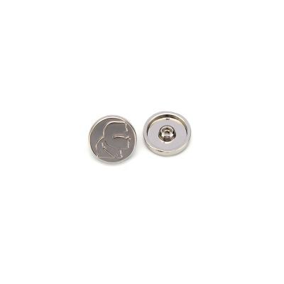 China Oeko-Tex Botones Metal Rivet Nickel Free Custom Plating Embossed Zinc Alloy Brass For Clothes for sale