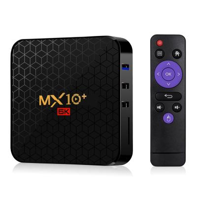 China 6K Mx10 Plus TV Box H6 Smart Quad Core Mali-450 GPU 4G/64G Android 9.0 2.4G/5.0GHz Wifi Set Top Box Family for sale