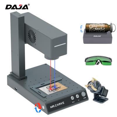 China Water-cooled DAJA M4 PRO Dual Laser Engraver Portable Fast Fiber Marking all materials Jewelry Ring dog Tag Wood Metal engraver for sale