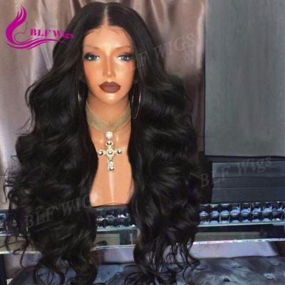 China Full Body Wave Brazilian Body Wave Hair Glueless Lace Wig Virgin Hair Lace Front Human Hair Wigs for sale