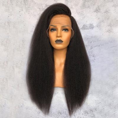 China Yaki Yaki Hair Wigs, 180% Density Full Lace Virgin Brazilian Hair Straight Curly Wig With Swiss Lace for sale