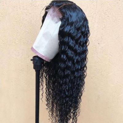 China Baby Hair 360 Lace Frontal Wig Transparent Lace Front Wig Cuticle Aligned Brazilian Deep Wave Hair for sale