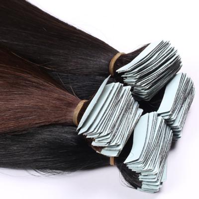 China Wholesale Silky Straight Wave Invisible Tape In Human Hair Extension 100% Russian Virgin Double Drawn Tape In Hair Extensions for sale