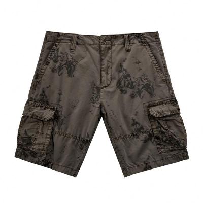 China Custom Anti-wrinkle OEM Clothing Print Patchwork Camouflage Bermuda Cargo Shorts For Men for sale