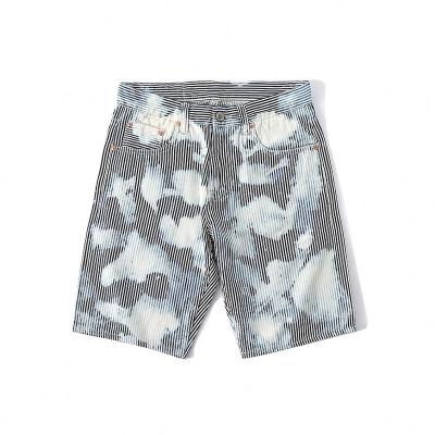 China Casual Anti-Wrinkle Tie Dye Heavy Wash Shorts Striped Cargo Shorts for sale