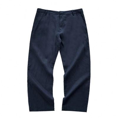 China Summer Men's Anti-Wrinkle Linen Trousers Boys Hemp Healthy Breathable Thin Cotton Casual Trousers for sale