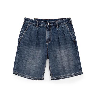 China New Breathable Mens Fit Summer Loose Washed Five Dots Denim Casual Shorts for sale