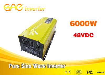 China CE & FCC 6kw Single output off grid solar inverter 48vdc 220vac frequency inverter for solar power system for sale