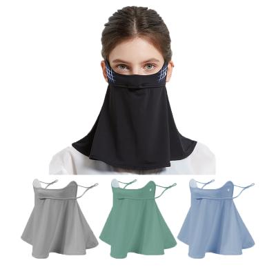 China Summer Sunscreen Face Mask Riding Bandana Neck Scarf Ice Silk Cotton Bandana Breathable Anti-UV Breathable Face Mask for sale