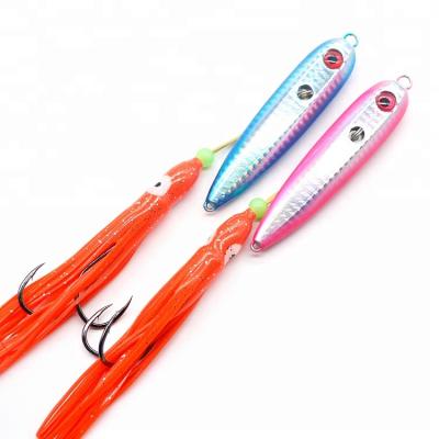 China Inchiku Slow Jig Boat Lead & Octopus Lures Metal Octopus Bottom Skirt With Helper Hook for sale