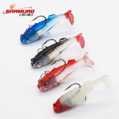 China Cheap Price 6.5cm8g Silicone Sea Bass Perch Fishing Soft Lure Saltwater Lead Lure for sale