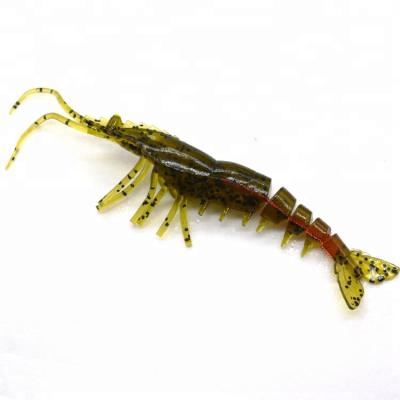 China Outdoor Fishing Activity Wholesale Jointed Prawn Lure 10.5cm5g Artificial Fish Lure Soft Baits Fishing Shrimp Bait for sale