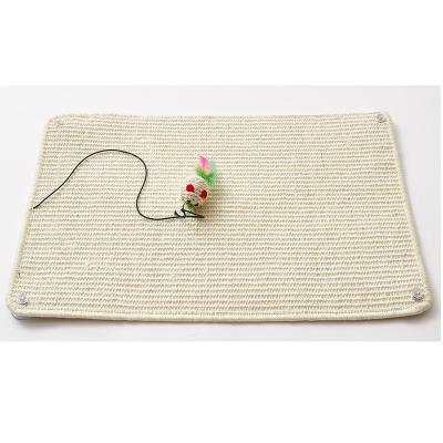 China Wholesale Viable Cat Scratch Mat, Natural Sisal Cat Scratch Mats, Cat Floor Scratching Pad Rug Horizontal Factory 23.6 x 15.7 inch, for sale