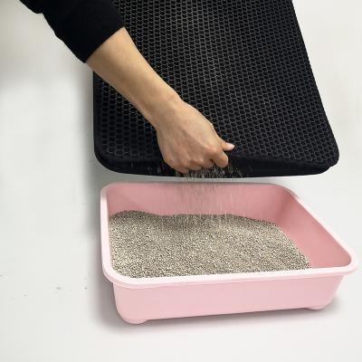 China Durable Bottom Layer Cat Litter Mat With Waterproof Double-Layer Eva Easy Cleaning Protect Floor for sale