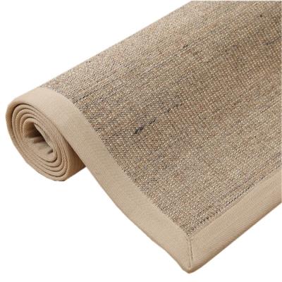 China Wholesale Non-slip 2-3M Natural Sisal Area Rug Blanket With Cotton Grab Edge for sale