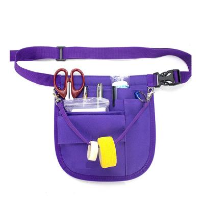 China Multi Adjustable Pockets Nurses Belt Pouch Waist Organizer Medical Bag Customized Fanny Pack with Stethoscope Holder and Clip for sale