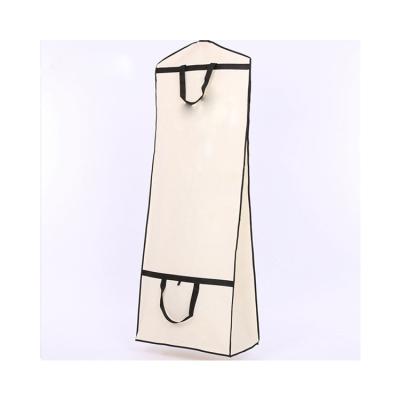 China Zipper Lock Garment Wedding Dress Suit Storage Handled Packing Bag No Woven Dust Proof Custom Non Woven Suit Bag Factory for sale