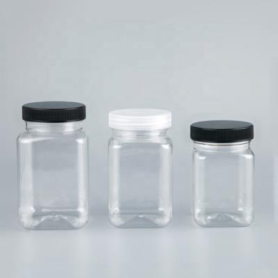 China Promotional Square Food Jar Clear Box With Lid for sale