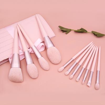 China Angular blush hot sale and high quality pink makeup brushes makeup brush vegan makeup brush private label for sale