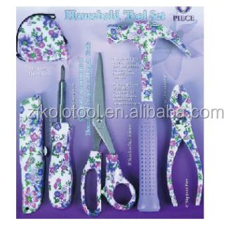 China 6pcs Household Tool Kit Flower Printed Garden Tool Kit, Tool Kit, Tools for sale