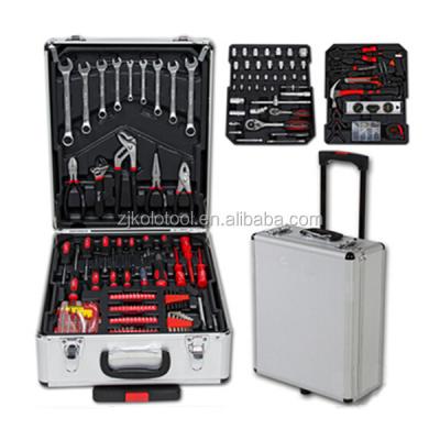 China Household Tool Kit Tool Kit Portable 186-Piece Trolley Tool Kit Aluminum Tool Box for sale