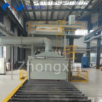 China Surface cleaning surface derusting type shot blasting steel wire shot blasting machine roller pass machine for sale