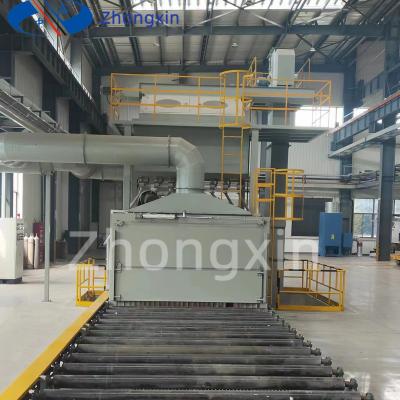 China Surface cleaning surface derusting type shot blasting steel wire shot blasting machine roller pass machine for sale