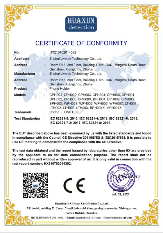 CE - Zhuhai Livetek Technology Co., Ltd.