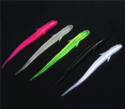 China Pvc Hot selling Artificial loach Bait 11cm/3g Tackle Bony soft worm bait multi-color fishing lure soft bait for sale