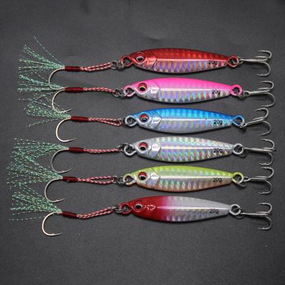 China Lead High quality 7g 10g 15g 20g 25g 30g saltwater fishing lure double hook Jig metal jig speed for casting jigging and boat fishing for sale