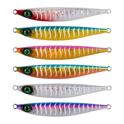 China Lead New Style 40g 60g 80g 100g OEM 3D Eyes Luminous Effect Saltwater Artificial Bait Hot Fishing Lure Jig Lure for sale