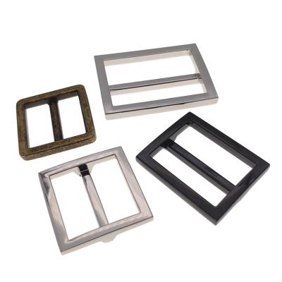 China Hot Selling Handbag Square Metal Slide Adjuster Buckle for Accessories Leather Strap and Bag Handles for sale