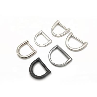 China Wholesale Custom Alloy Flat D Ring Buckle For Handbag Clothes From Bags Factory for sale