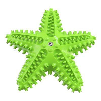 China Newly Released Viable Pet Supplies Indestructible Chewing Teeth Cleaning Starfish Squeaker Toys for sale