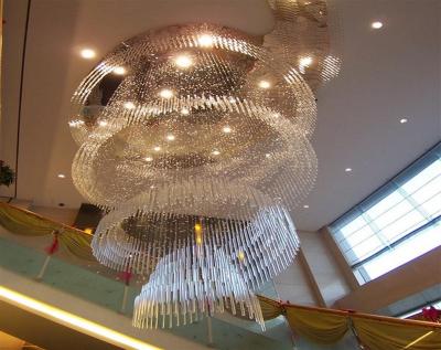 China Best Selling Luxury Modern Long Crystal Chandelier Hotel Project Staircase Chandelier for sale