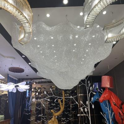 China Modern Luxury Modern Chandelier Lamp Lighting Fixtures Top K9 Suspension Crystal Light Fixture For Hotel Living Room for sale