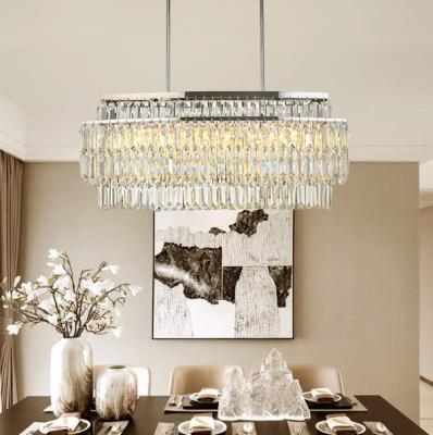 China Crystal Chandelier Lighting Chandelier Fixture Modern Rectangle Modern Dining Room Chandelier for sale