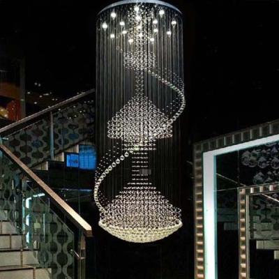 China Luxury Crystal Chandelier Lighting Fixture Luxury Crystal Lamp For Lobby Stair Hallway for sale