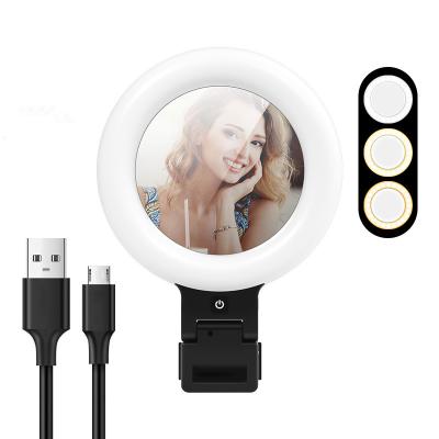 China Mini Video Conference Lighting Kit Live Stream 16cm Adjustable USB Led Ring Light For Meeting Room for sale