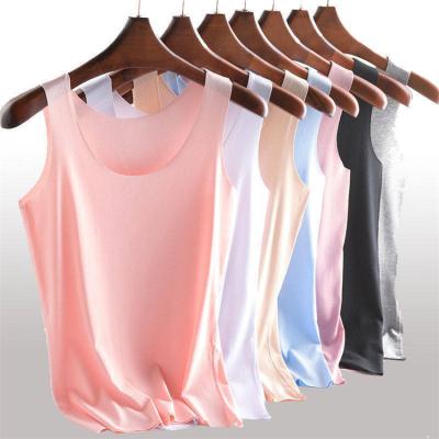 China Anti Shrinkage Women Basic Tops Loose Casual Summer Solid Classic Seamless Women's Sleeveless Tank Tops for sale