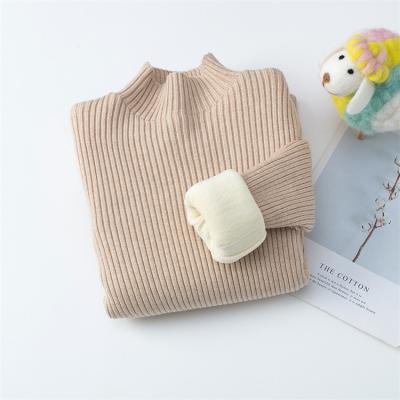 China Children Anti-shrink Boys Woolen Warm Thick Sweater Knitted Children Solid Sweaters Girls for sale