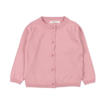 China Winter Anti Shrink Tops Autumn Kids Long Sleeves Knitted Jacket Cardigan Child Girl Solid Single Breasted Sweaters for sale